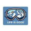 Home Life is Good Stickers & Magnets | Ski Goggle Landscape Die Cut Sticker Vintage Blue