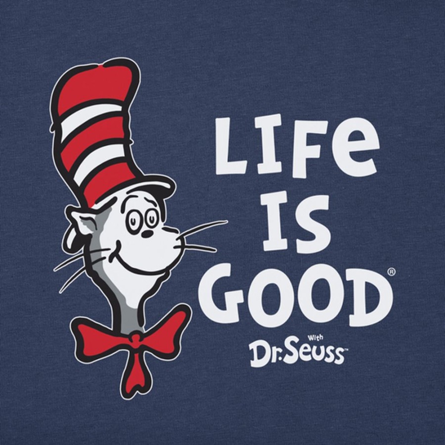 Kids Life is Good Graphic Tees | Kids The Cat Lig Stack Crusher Tee Darkest Blue