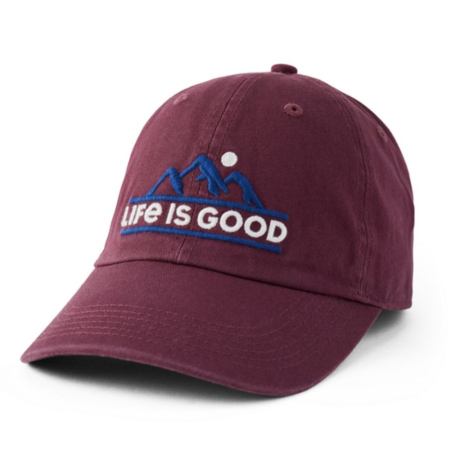 Women Life is Good Hats | Nd Mountain Range Chill Cap Mahogany Brown