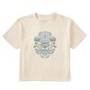 Women Life is Good Graphic Tees | Women'S Nordic Mirror Natural Beauty Boxy Crusher Tee Putty White