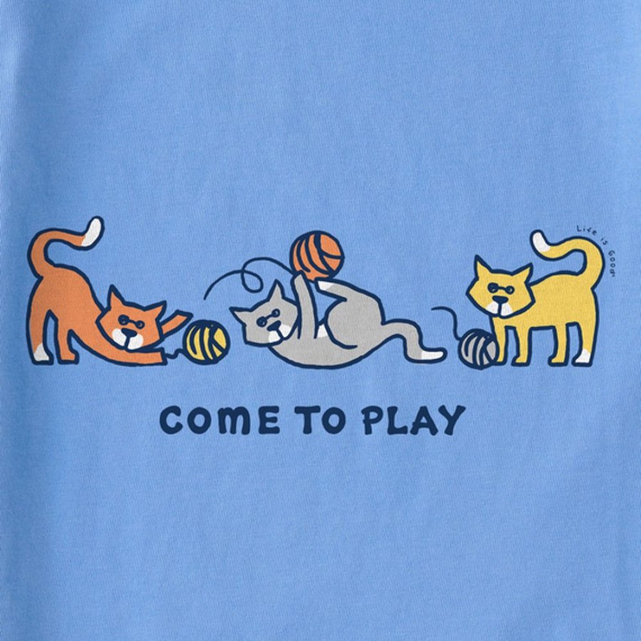 Kids Life is Good Graphic Tees | Kids Vintage Come To Play Al Crusher Tee Cornflower Blue