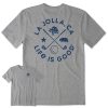 Men Life is Good Graphic Tees | Men'S La Jolla Golf Crusher Tee Heather Gray