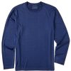 Men Life is Good Active & Slub Tops | Men'S Solid Long Sleeve Active Tee Darkest Blue