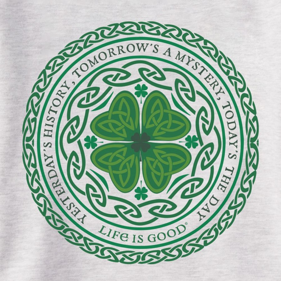 Women Life is Good Sweatshirts & Hoodies | Women'S Celtic Mandala Simply True Fleece Crew Light Heather Gray