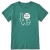 Women Life is Good Graphic Tees | Women'S Love Baseball Crusher Tee Spruce Green