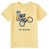 Kids Life is Good Graphic Tees | Kids Go Places Jake Crusher Tee Sandy Yellow