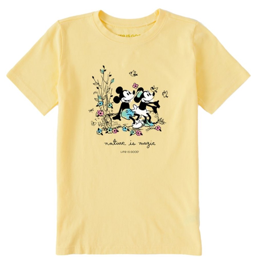 Kids Life is Good Graphic Tees | Kids Watercolor Willie Nature Is Magic Crusher Tee Sandy Yellow