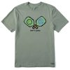 Men Life is Good Graphic Tees | Men'S Keep It Simple Pickleball Short Sleeve Tee Moss Green