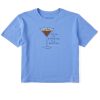 Women Life is Good Graphic Tees | Women'S Quirky Prefer My Espresso In A Martini Boxy Crusher Tee Cornflower Blue