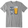 Men Life is Good Graphic Tees | Men'S Keep It Simple Golf & Beer Short Sleeve Tee Heather Gray