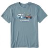 Men Life is Good Graphic Tees | Men'S Jake And Rocket Freedom Crusher-Lite Tee Smoky Blue