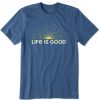 Men Life is Good Graphic Tees | Men'S Morning Sunburst Crusher-Lite Tee Vintage Blue