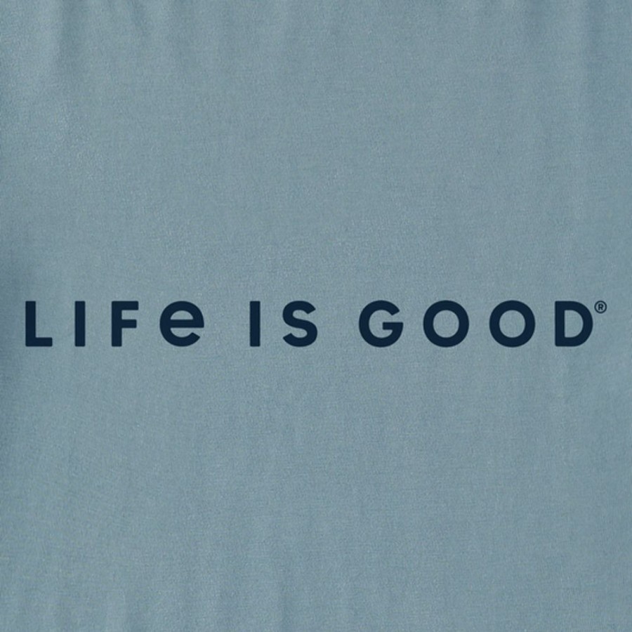 Men Life is Good Sweatshirts & Hoodies | Men'S Branded Clean Lig Simply True Fleece Hoodie Smoky Blue