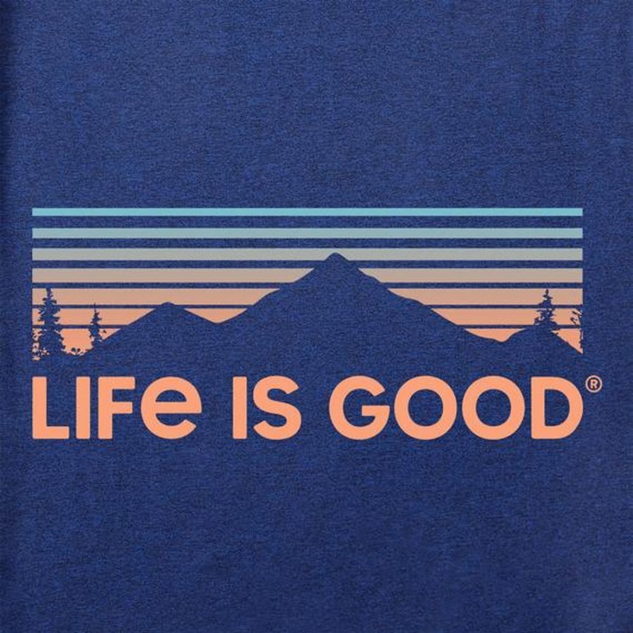 Men Life is Good Active & Slub Tops | Men'S Scenic Mountain Vista Active Tee Darkest Blue