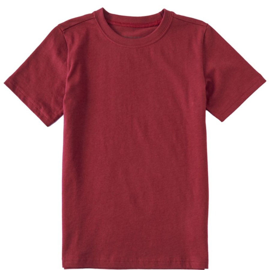 Kids Life is Good Solid Tees | Kids Solid Crusher Tee Cranberry Red