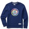 Women Life is Good Sweatshirts & Hoodies | Women'S Tie Dye Coin Simply True Fleece Crew Darkest Blue