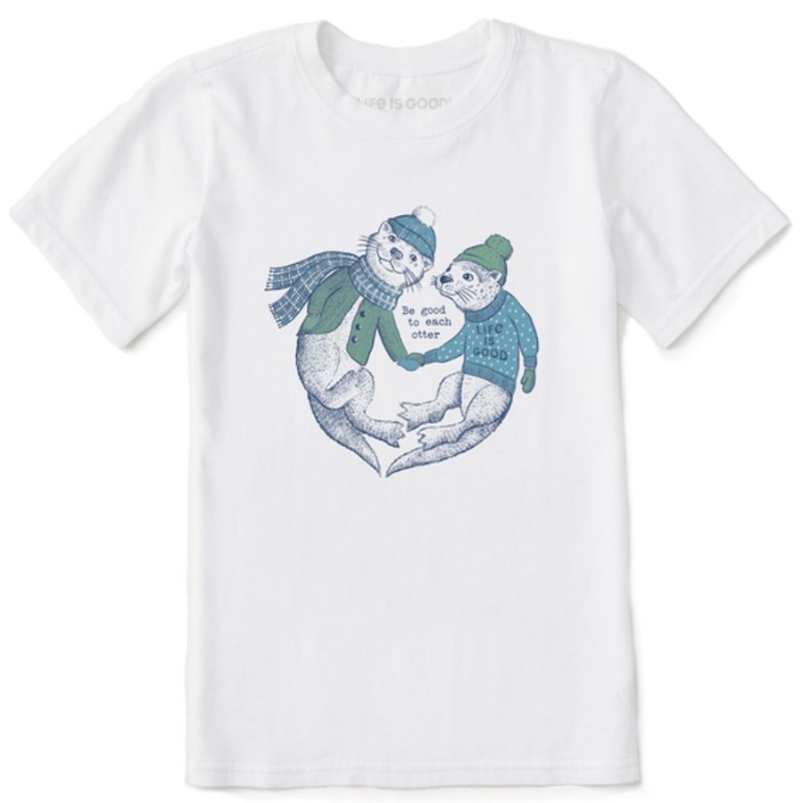 Kids Life is Good Graphic Tees | Kids Fineline Be Good To Each Otter Crusher Tee Cloud White