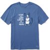 Men Life is Good Graphic Tees | Men'S Inkbrush Love Corgis Or You'Re Wrong Short Sleeve Tee Vintage Blue