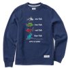 Men Life is Good Sweatshirts & Hoodies | Men'S One Fish Two Fish Book Cover Simply True Fleece Crew Darkest Blue