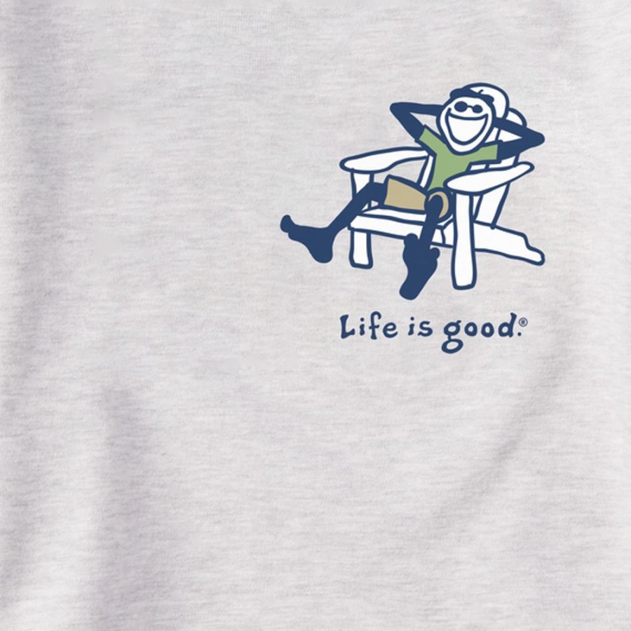 Men Life is Good Sweatshirts & Hoodies | Men'S Adirondack Jake Simply True Fleece Hoodie Light Heather Gray