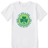 Kids Life is Good Graphic Tees | Kids Clean Just A Girl St. Pats Day Crusher Tee Cloud White