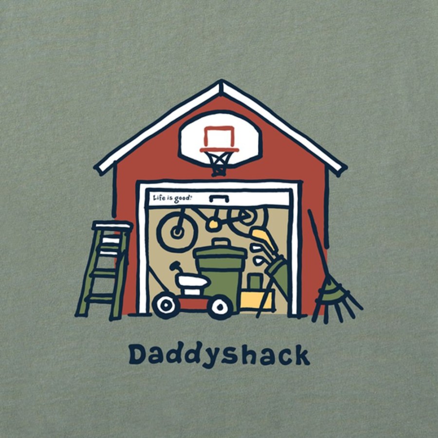 Men Life is Good Graphic Tees | Men'S Daddyshack Crusher Tee Moss Green