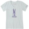 Women Life is Good Graphic Tees | Women'S Paint Jar Crusher Vee Fog Gray