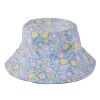 Kids Life is Good Hats | Toddler Flower Doodle Pattern Made In The Shade Bucket Hat Cornflower Blue