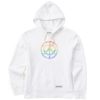 Women Life is Good Sweatshirts & Hoodies | Women'S Peace Heart Rainbow Simply True Fleece Hoodie Cloud White