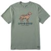 Men Life is Good Graphic Tees | Men'S Stay True Dog Crusher Tee Moss Green