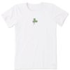 Women Life is Good Graphic Tees | Women'S Fineline Clover Crusher Tee Cloud White