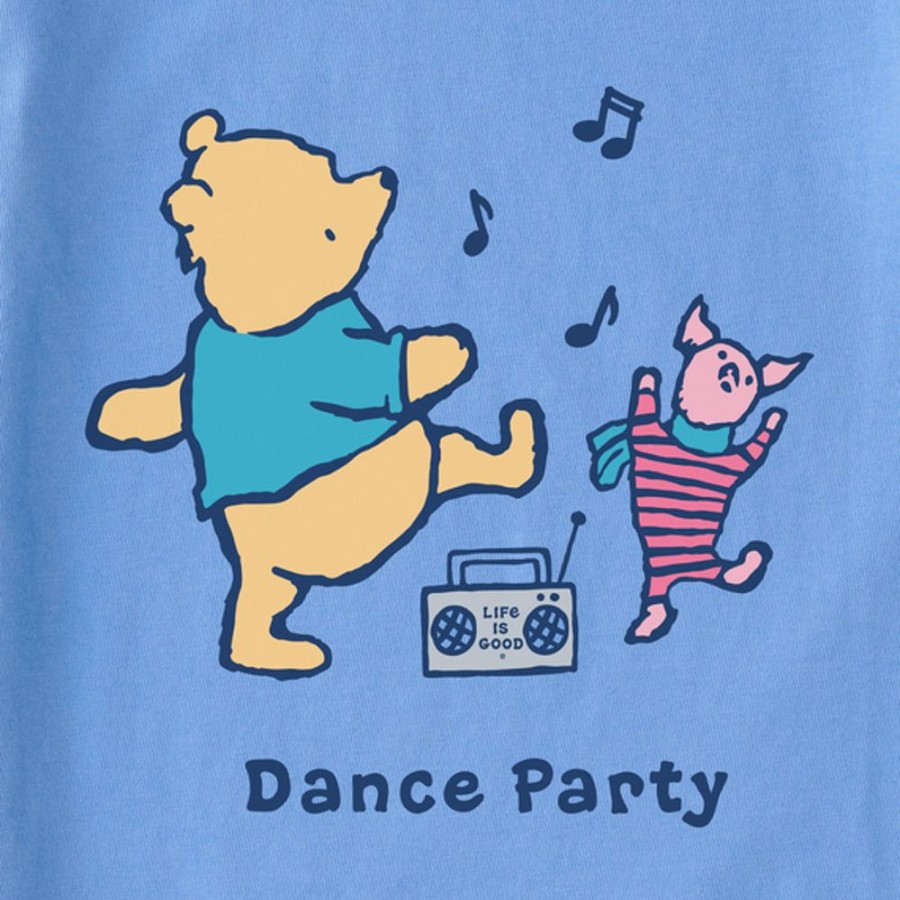 Kids Life is Good Graphic Tees | Kids Winnie & P Dance Party Crusher Tee Cornflower Blue