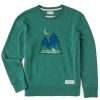 Women Life is Good Sweatshirts & Hoodies | Women'S Macro Evergreen Wolf Simply True Fleece Crew Spruce Green