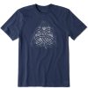 Men Life is Good Graphic Tees | Men'S Pencil Celtic Heart Clover Crusher Tee Darkest Blue