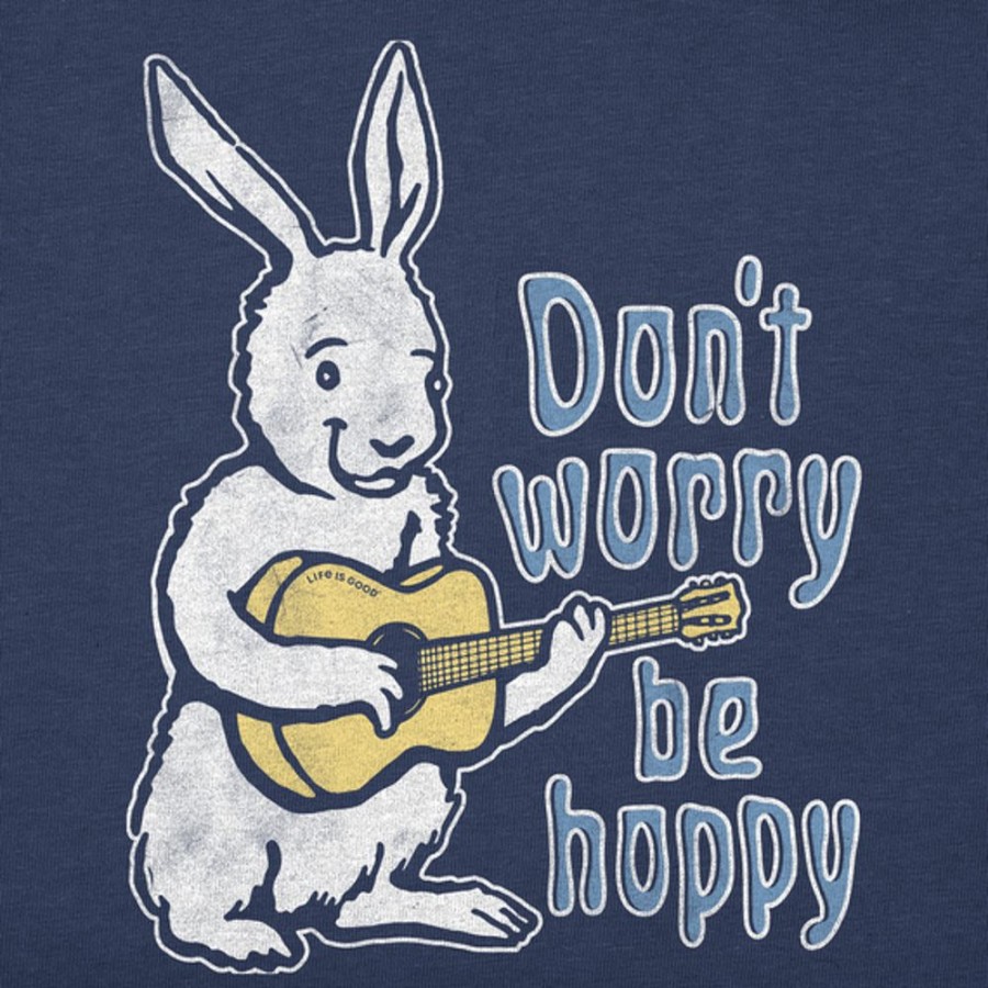 Kids Life is Good Graphic Tees | Kids Don'T Worry Be Hoppy Crusher Tee Darkest Blue