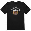 Men Life is Good Graphic Tees | Men'S I Like Crafts Short Sleeve Tee Jet Black