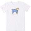 Women Life is Good Graphic Tees | Women'S Scrub Life Dog Crusher Tee Cloud White