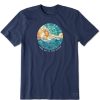 Men Life is Good Graphic Tees | Men'S Tie Dye Take Me To The Ocean Short Sleeve Tee Darkest Blue