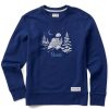 Women Life is Good Sweatshirts & Hoodies | Women'S Peace Owls Simply True Fleece Crew Darkest Blue