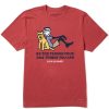 Men Life is Good Graphic Tees | Men'S Jake And Rocket Be The Person Crusher Tee Faded Red