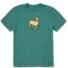 Men Life is Good Graphic Tees | Men'S Vintage Style Lab Crusher Tee Spruce Green