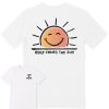 Men Life is Good Graphic Tees | Men'S Here Comes The Happy Sun Short Sleeve Tee Cloud White