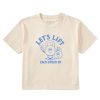 Women Life is Good Graphic Tees | Women'S Matchbook Lift Each Other Up Boxy Crusher Tee Putty White