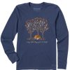 Women Life is Good Graphic Tees | Women'S Every Little Thing Fox Long Sleeve Crusher Tee Darkest Blue