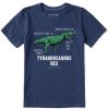 Kids Life is Good Graphic Tees | Kids Tyrannosaurus Rex Crusher Tee Darkest Blue