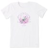 Women Life is Good Graphic Tees | Women'S Dragonfly Lotus Breathe Short Sleeve Tee Cloud White