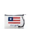 Women Sea Bags Bags, Backpacks & Totes | Sea Bags Vintage Flag Wristlet Cloud White