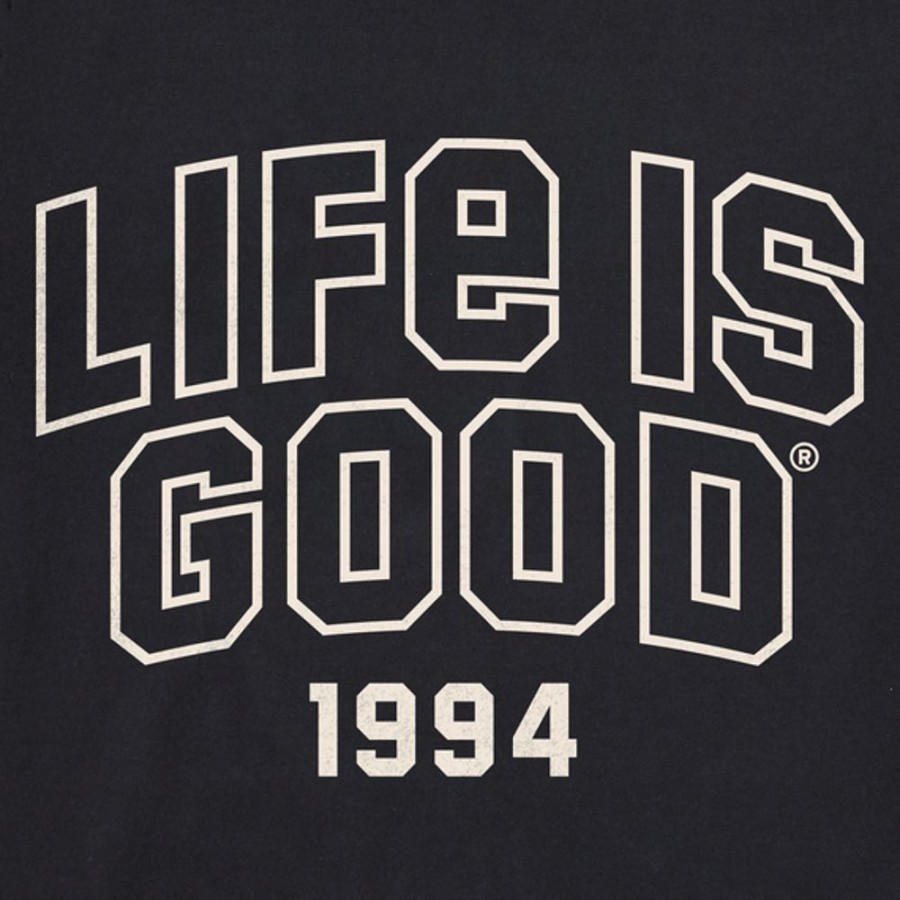 Women Life is Good Sweatshirts & Hoodies | Women'S Branded Athletic Outline 94 Simply True Fleece Hoodie Jet Black