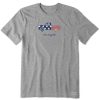 Men Life is Good Graphic Tees | Men'S Patriotic Truck Short Sleeve Tee Heather Gray