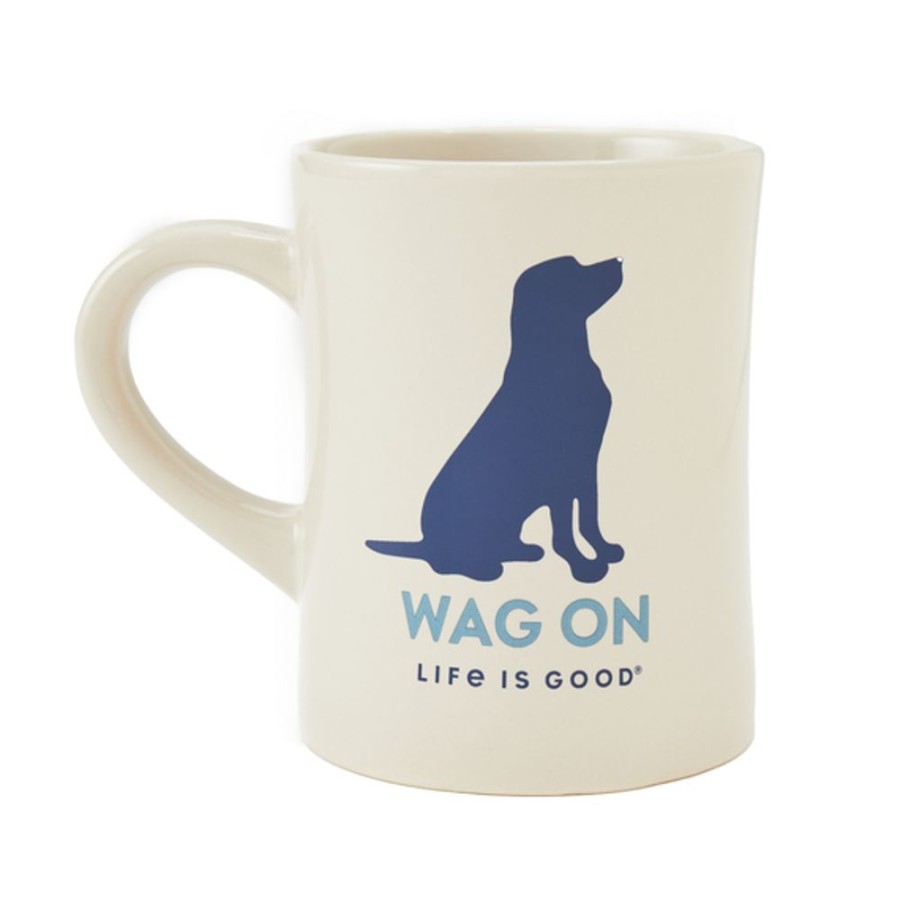 Home Life is Good Mugs | Wag On Lab Diner Mug Bone